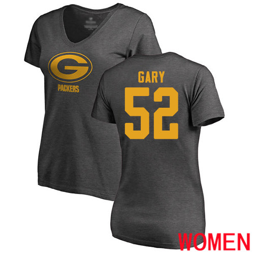 Green Bay Packers Ash Women #52 Gary Rashan One Color Nike NFL T Shirt